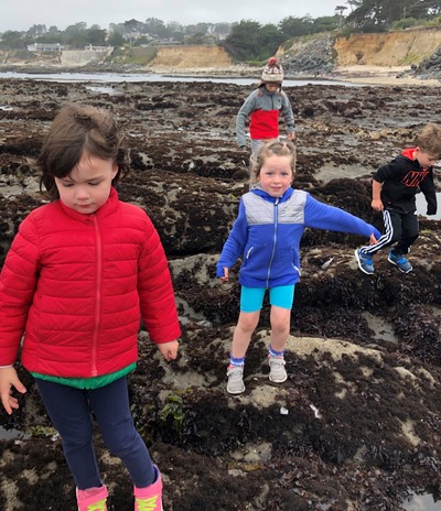 children on beach